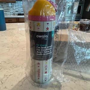 Owala Insulated Water Bottle - Yellow and Pink 24oz